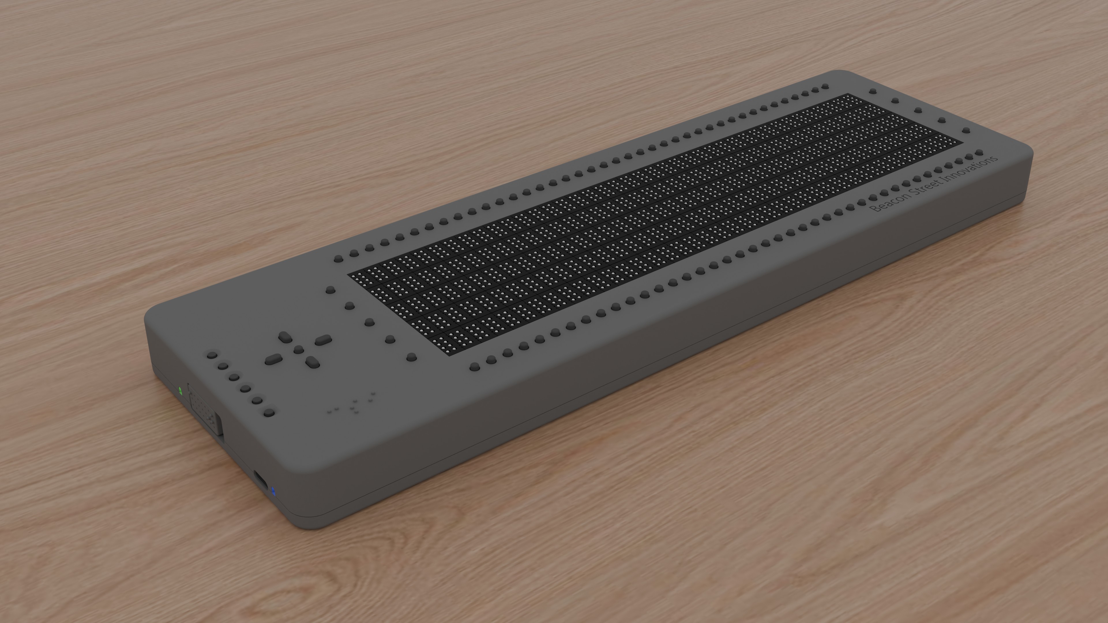 Five line, multi-row Braille display prototype